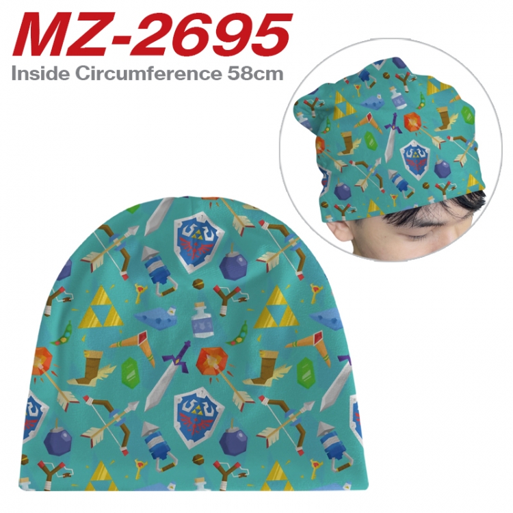 The Legend of Zelda Anime flannel full color hat cosplay men's and women's knitted hats 58cm