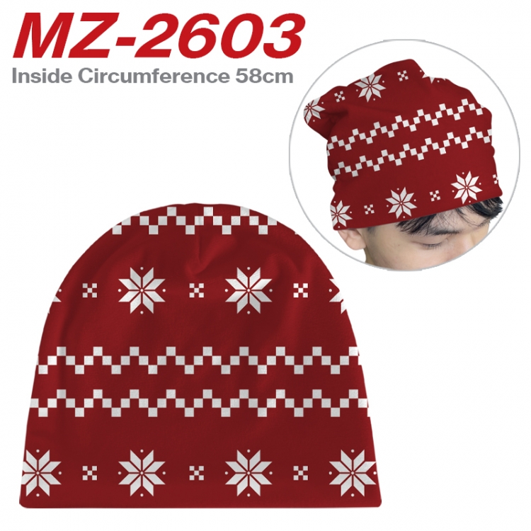 Christmas Anime flannel full color hat cosplay men's and women's knitted hats 58cm