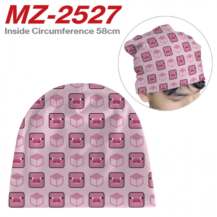 Minecraft Anime flannel full color hat cosplay men's and women's knitted hats 58cm 