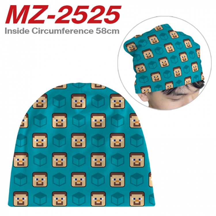 Minecraft Anime flannel full color hat cosplay men's and women's knitted hats 58cm 