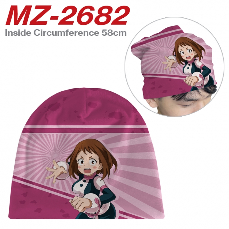 My Hero Academia Anime flannel full color hat cosplay men's and women's knitted hats 58cm 