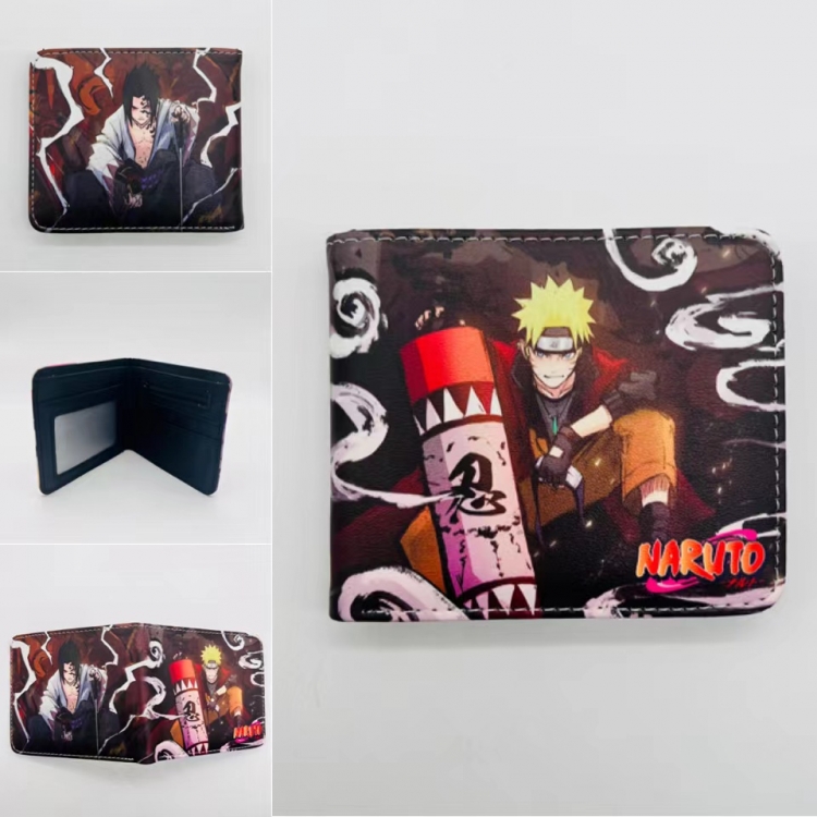 Naruto Full color Two fold short card case wallet 11X9.5CM 