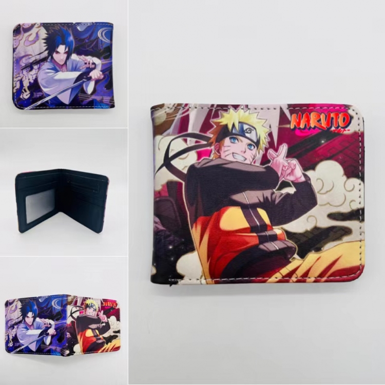 Naruto Full color Two fold short card case wallet 11X9.5CM 