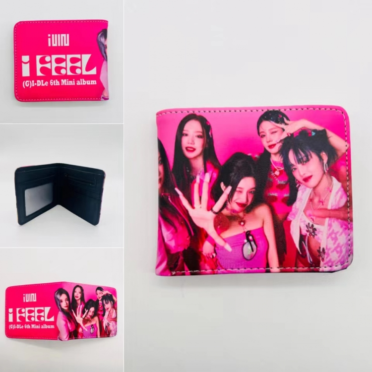 (G)I-DLE Full color Two fold short card case wallet 11X9.5CM 