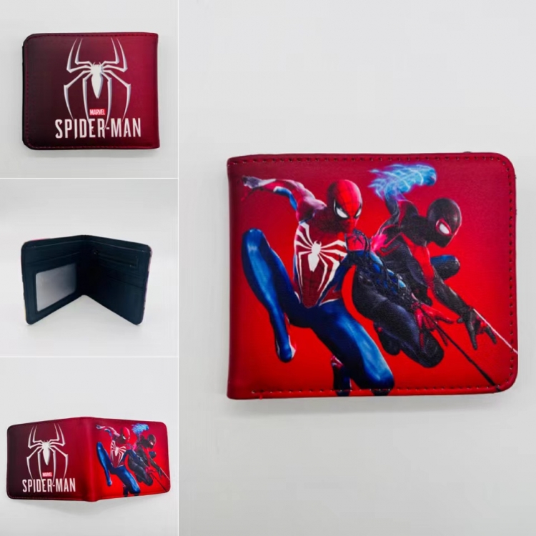 Spiderman Full color Two fold short card case wallet 11X9.5CM 
