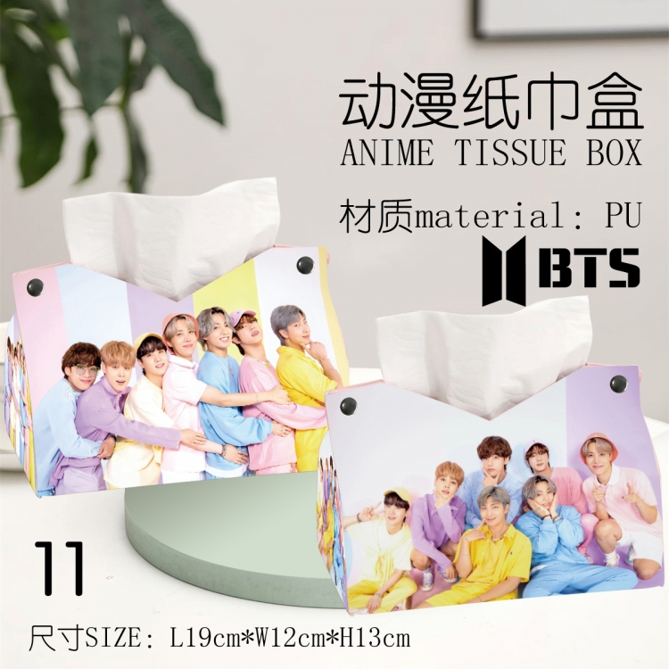 BTS Anime peripheral PU tissue box creative storage box 19X12X13cm