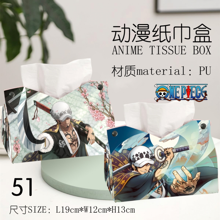 One Piece Anime peripheral PU tissue box creative storage box 19X12X13cm