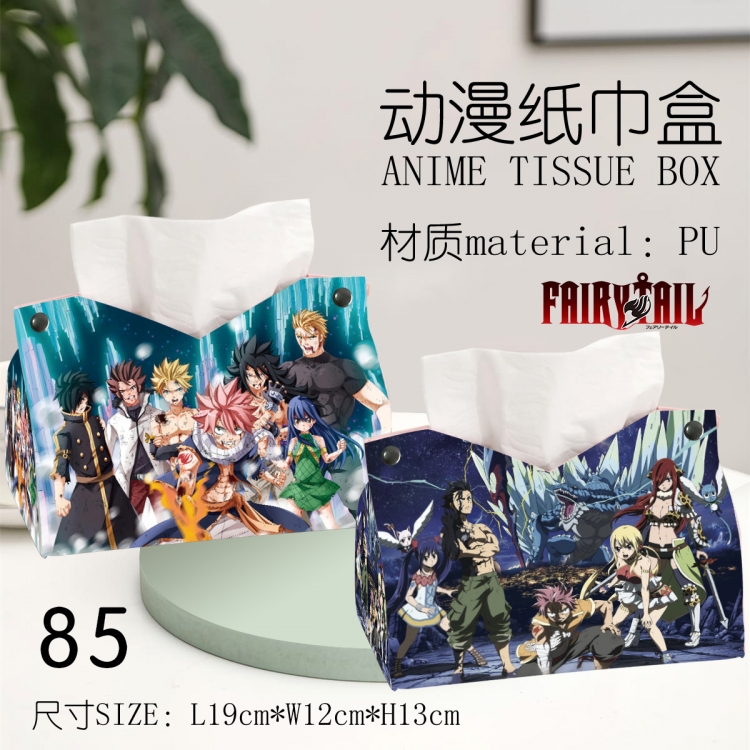 Fairy tail Anime peripheral PU tissue box creative storage box 19X12X13cm 