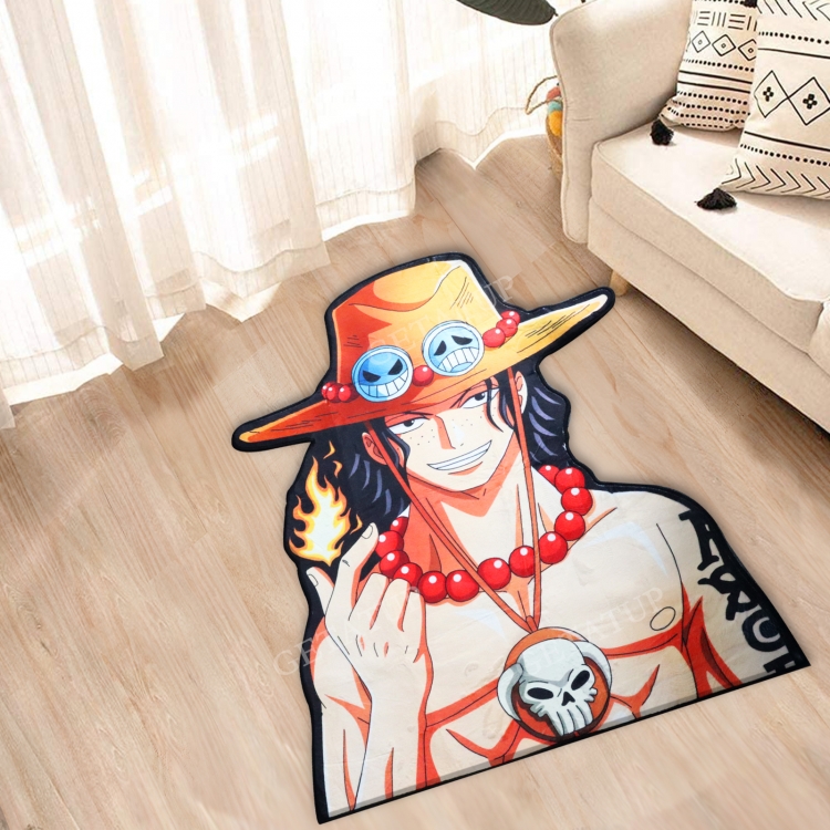 One Piece Anime Surrounding Belgian Velvet Vacuum Irregular Mat Carpet Floor Mat 90x100CM