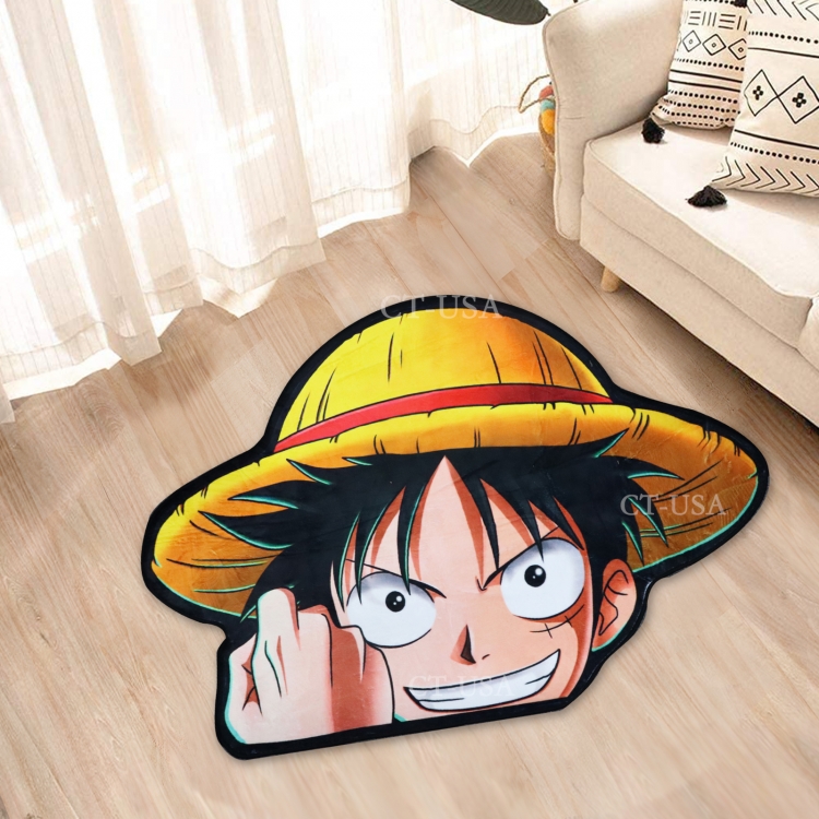 One Piece Anime Surrounding Belgian Velvet Vacuum Irregular Mat Carpet Floor Mat 90x100CM