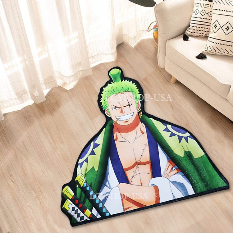 One Piece Anime Surrounding Belgian Velvet Vacuum Irregular Mat Carpet Floor Mat 90x100CM