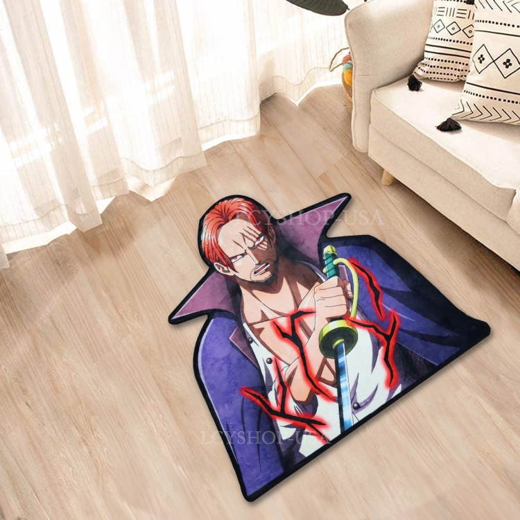 One Piece Anime Surrounding Belgian Velvet Vacuum Irregular Mat Carpet Floor Mat 90x100CM