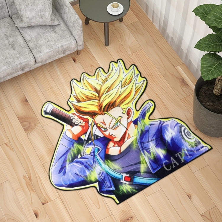 DRAGON BALL Anime Surrounding Belgian Velvet Vacuum Irregular Mat Carpet Floor Mat 90x100CM