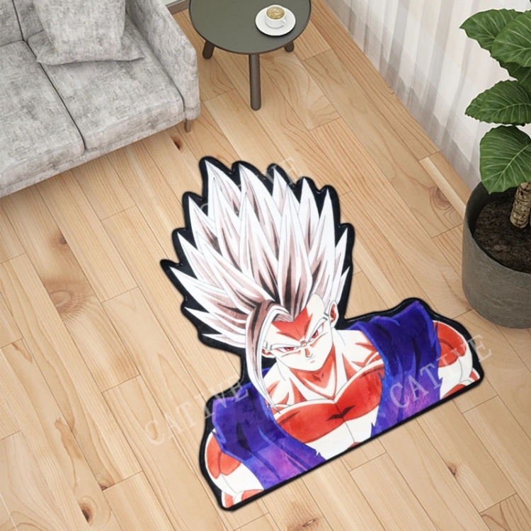 DRAGON BALL Anime Surrounding Belgian Velvet Vacuum Irregular Mat Carpet Floor Mat 90x100CM