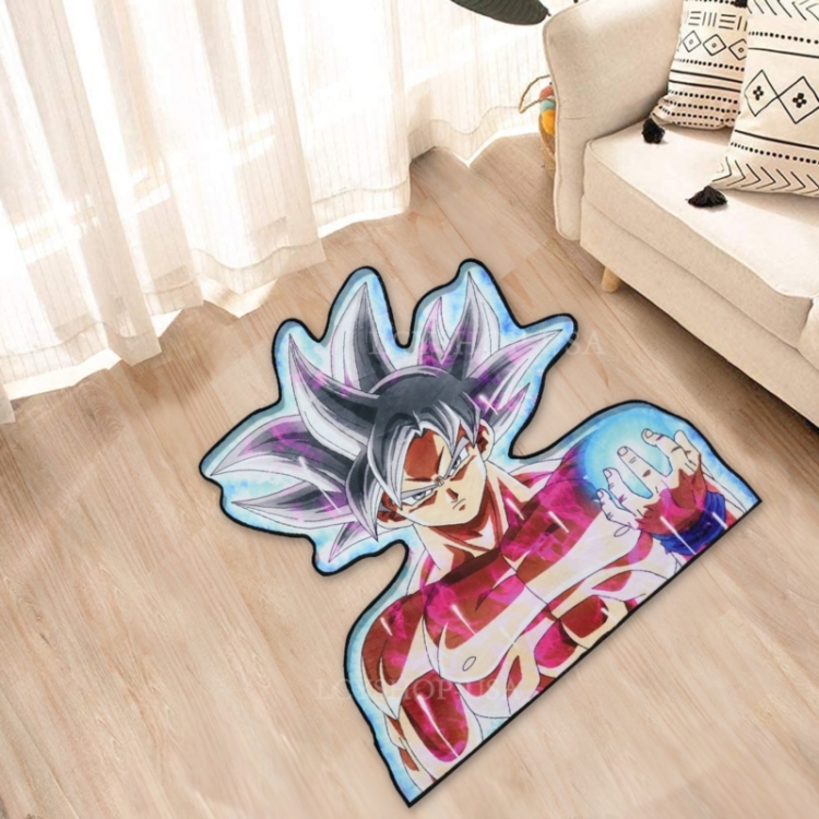 DRAGON BALL Anime Surrounding Belgian Velvet Vacuum Irregular Mat Carpet Floor Mat 90x100CM