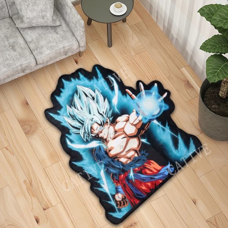 DRAGON BALL Anime Surrounding Belgian Velvet Vacuum Irregular Mat Carpet Floor Mat 90x100CM