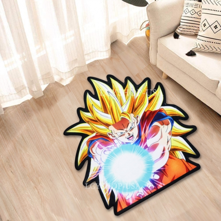 DRAGON BALL Anime Surrounding Belgian Velvet Vacuum Irregular Mat Carpet Floor Mat 90x100CM