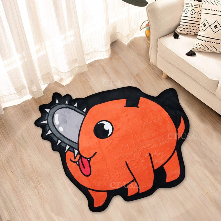 Chainsawman Anime Surrounding Belgian Velvet Vacuum Irregular Mat Carpet Floor Mat 90x100CM