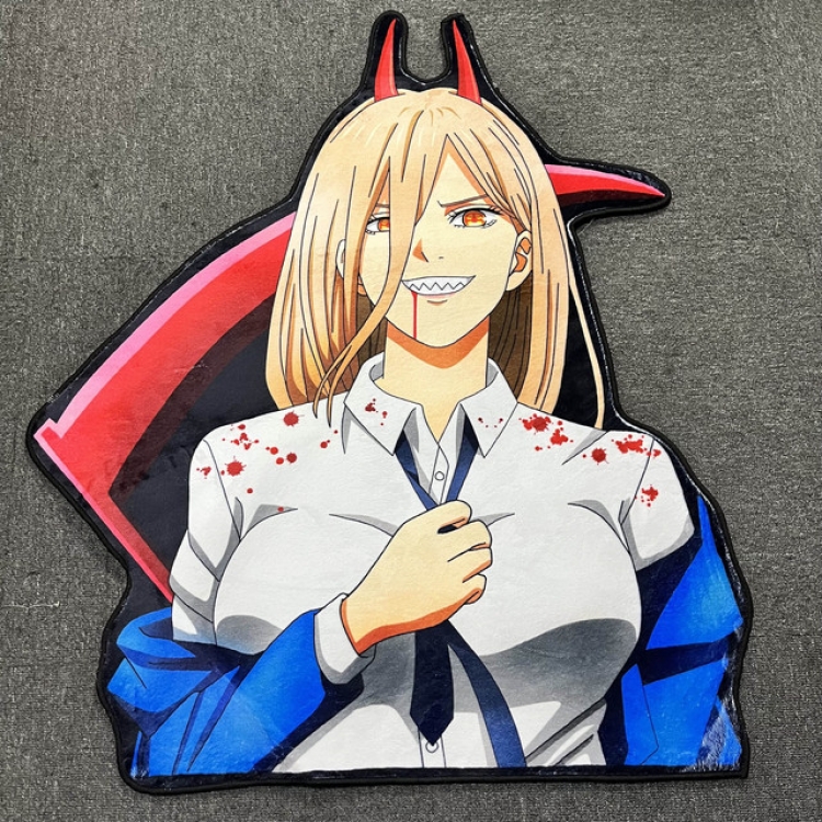 Chainsawman Anime Surrounding Belgian Velvet Vacuum Irregular Mat Carpet Floor Mat 90x100CM