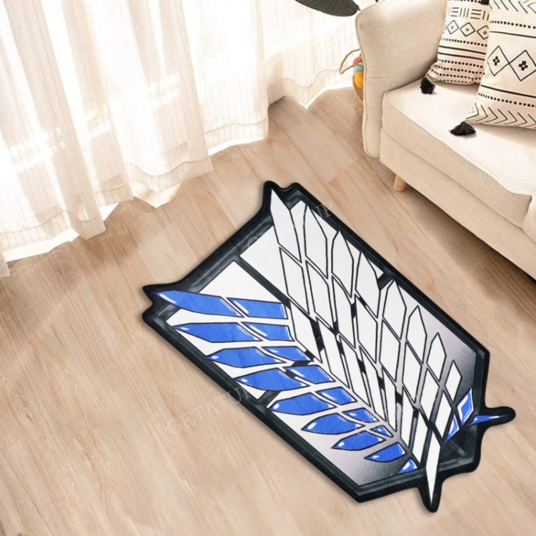 Shingeki no Kyojin Anime Surrounding Belgian Velvet Vacuum Irregular Mat Carpet Floor Mat 90x100CM