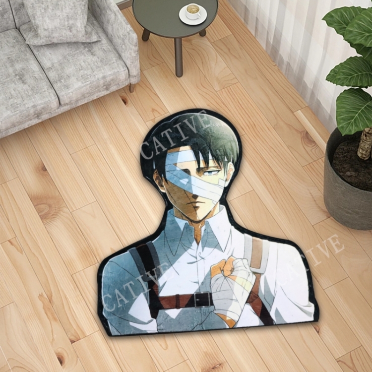 Shingeki no Kyojin Anime Surrounding Belgian Velvet Vacuum Irregular Mat Carpet Floor Mat 90x100CM