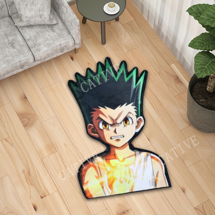 HunterXHunter Anime Surrounding Belgian Velvet Vacuum Irregular Mat Carpet Floor Mat 90x100CM H08-2