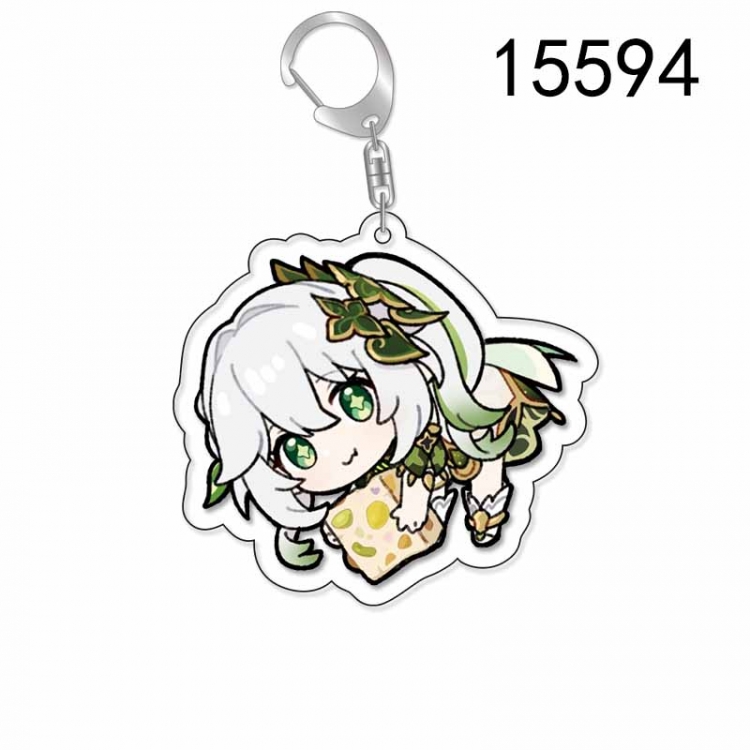 Genshin Impact Anime Acrylic Keychain Charm price for 5 pcs
