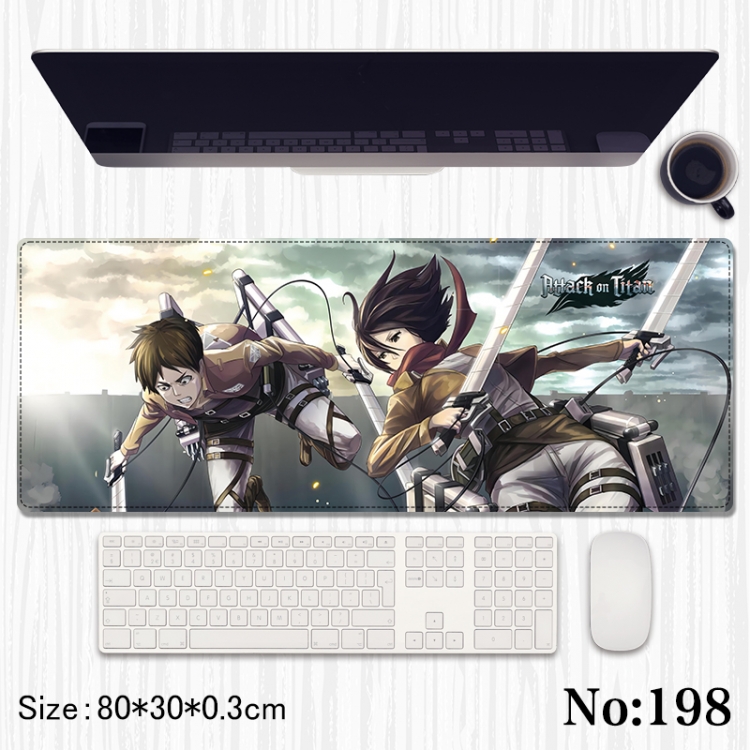 Shingeki no Kyojin Anime peripheral computer mouse pad office desk pad multifunctional pad 80X30X0.3cm