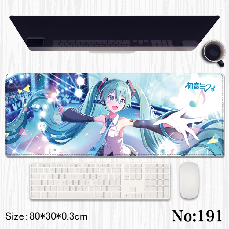 Hatsune Miku Anime peripheral computer mouse pad office desk pad multifunctional pad 80X30X0.3cm