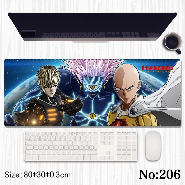 One Punch Man Anime peripheral computer mouse pad office desk pad multifunctional pad 80X30X0.3cm