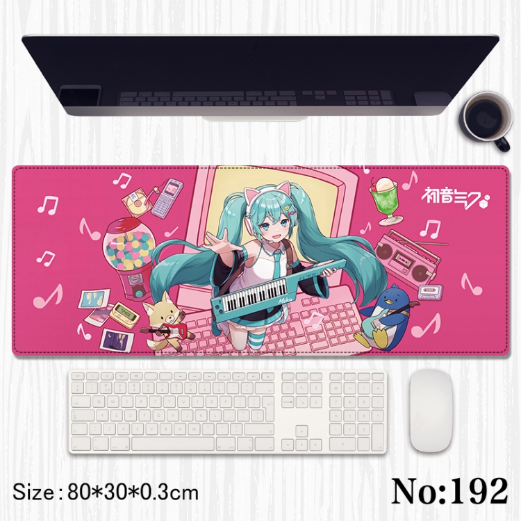 Hatsune Miku Anime peripheral computer mouse pad office desk pad multifunctional pad 80X30X0.3cm