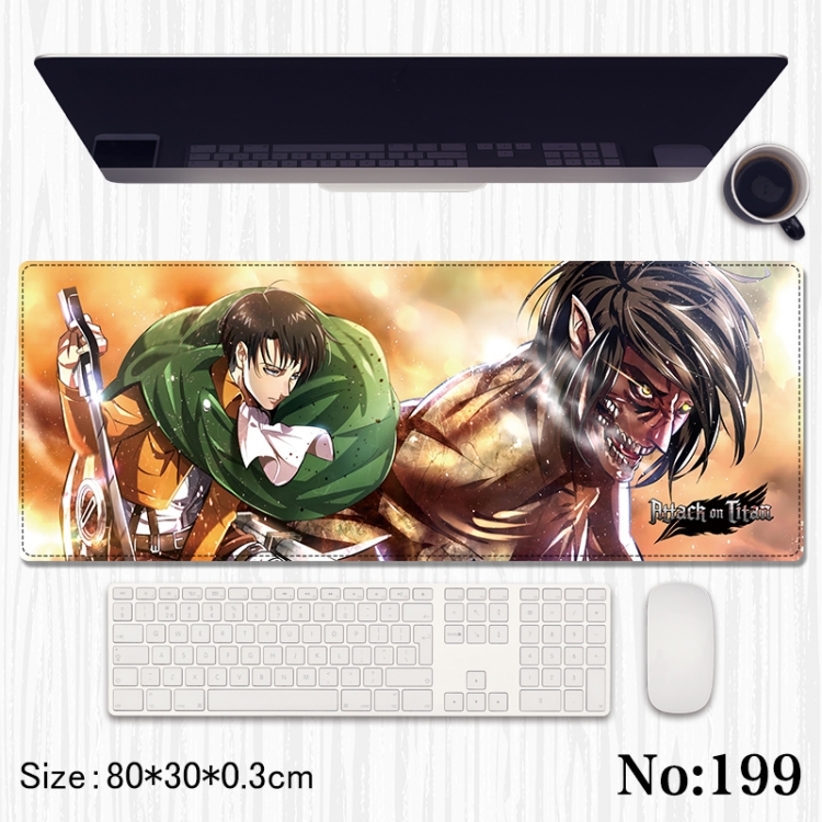 Shingeki no Kyojin Anime peripheral computer mouse pad office desk pad multifunctional pad 80X30X0.3cm