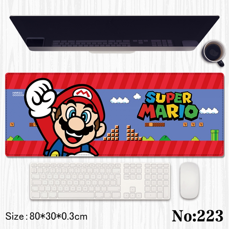 Super Mario Anime peripheral computer mouse pad office desk pad multifunctional pad 80X30X0.3cm