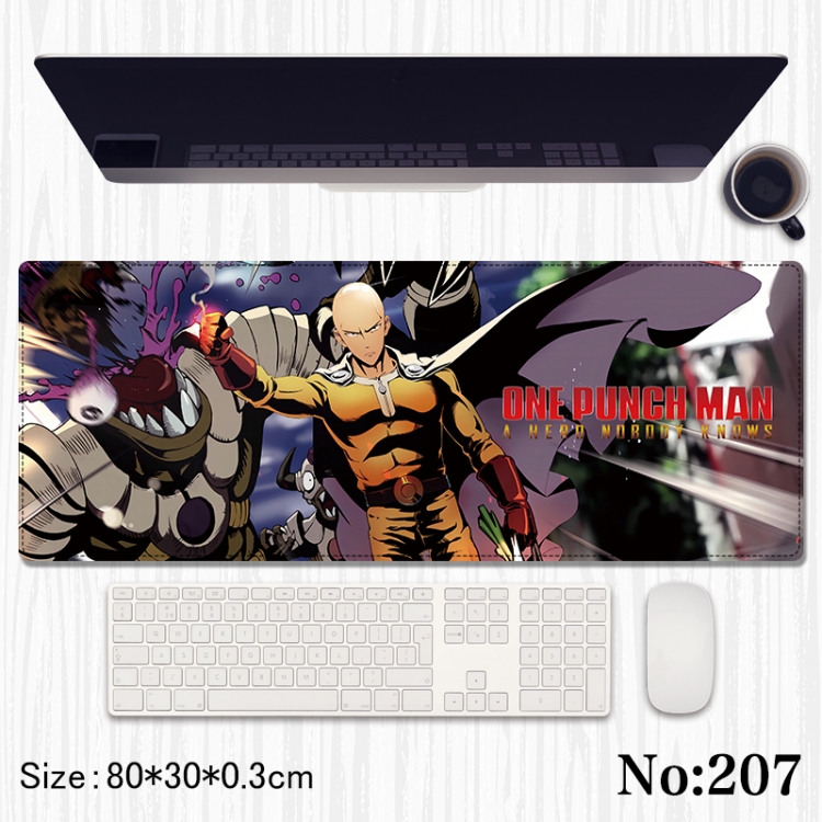 One Punch Man Anime peripheral computer mouse pad office desk pad multifunctional pad 80X30X0.3cm
