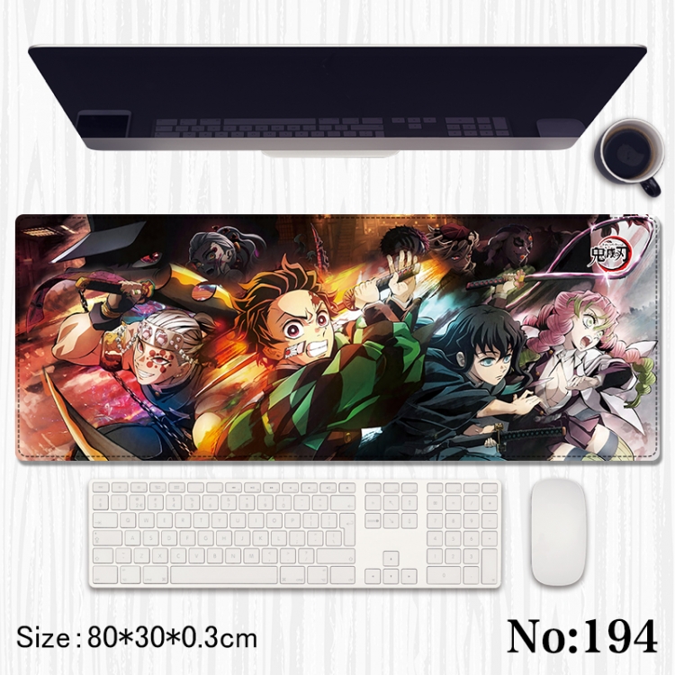 Demon Slayer Kimets Anime peripheral computer mouse pad office desk pad multifunctional pad 80X30X0.3cm