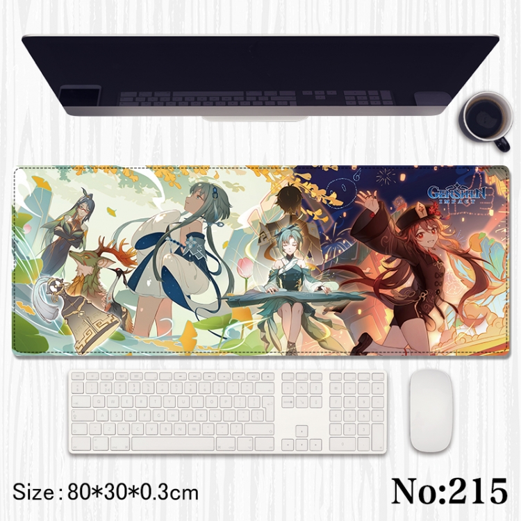 Genshin Impact Anime peripheral computer mouse pad office desk pad multifunctional pad 80X30X0.3cm