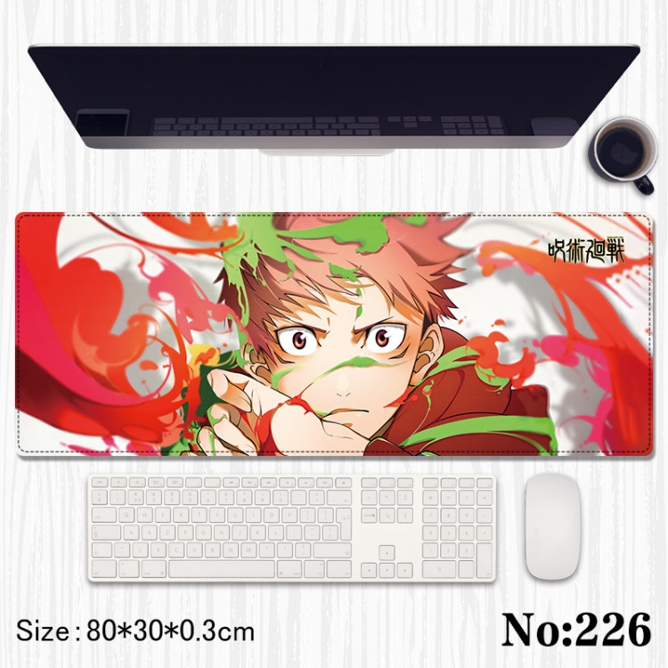 Jujutsu Kaisen Anime peripheral computer mouse pad office desk pad multifunctional pad 80X30X0.3cm