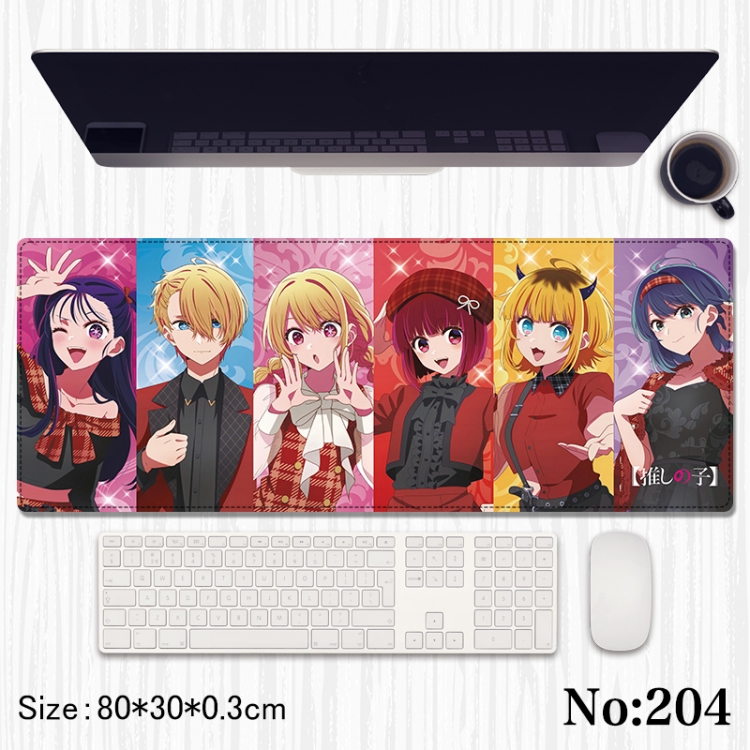 Oshi no ko  Anime peripheral computer mouse pad office desk pad multifunctional pad 80X30X0.3cm