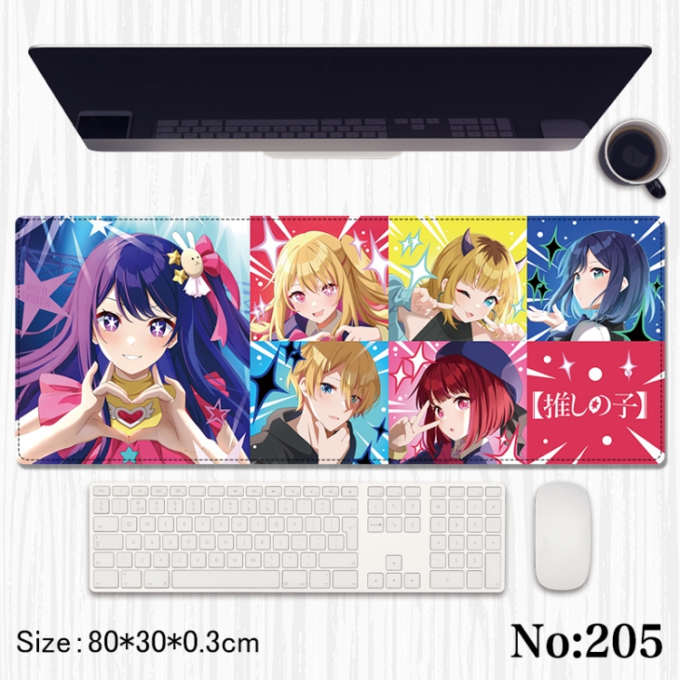 Oshi no ko  Anime peripheral computer mouse pad office desk pad multifunctional pad 80X30X0.3cm