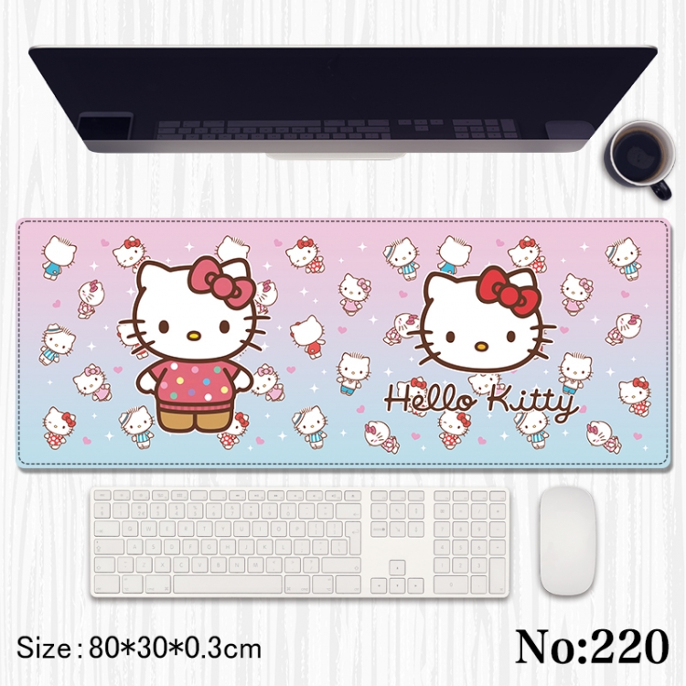 hello kitty Anime peripheral computer mouse pad office desk pad multifunctional pad 80X30X0.3cm