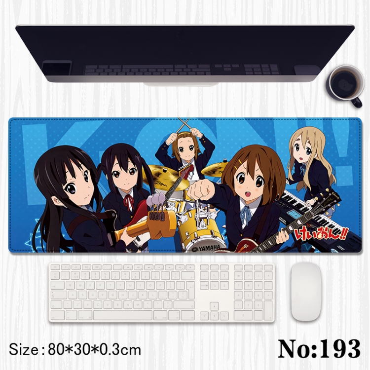 K-ON!  Anime peripheral computer mouse pad office desk pad multifunctional pad 80X30X0.3cm
