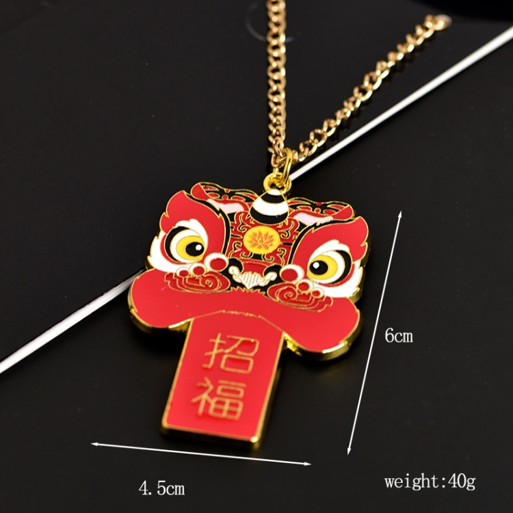 Lion dance Anime cartoon metal necklace pendant price for 5 pcs