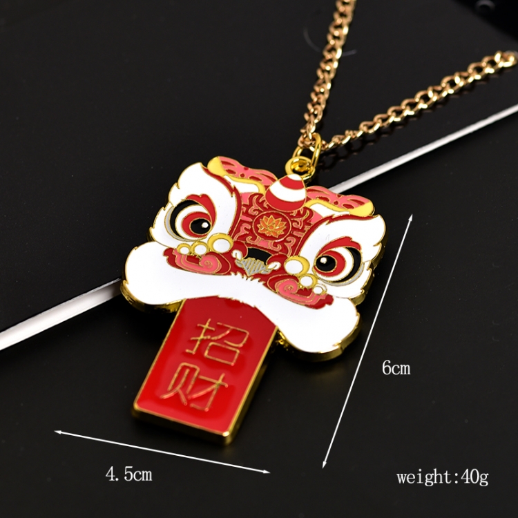 Lion dance Anime cartoon metal necklace pendant price for 5 pcs