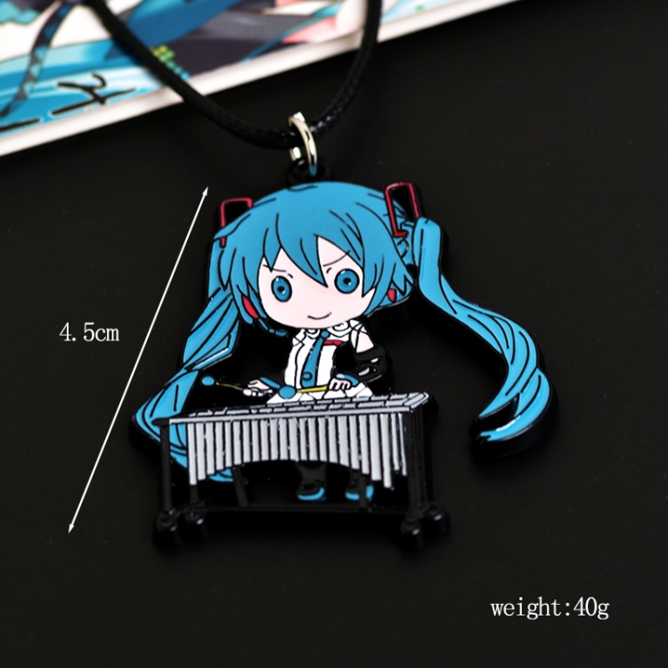 Hatsune Miku Anime peripheral leather rope necklace pendant jewelry price for 5 pcs