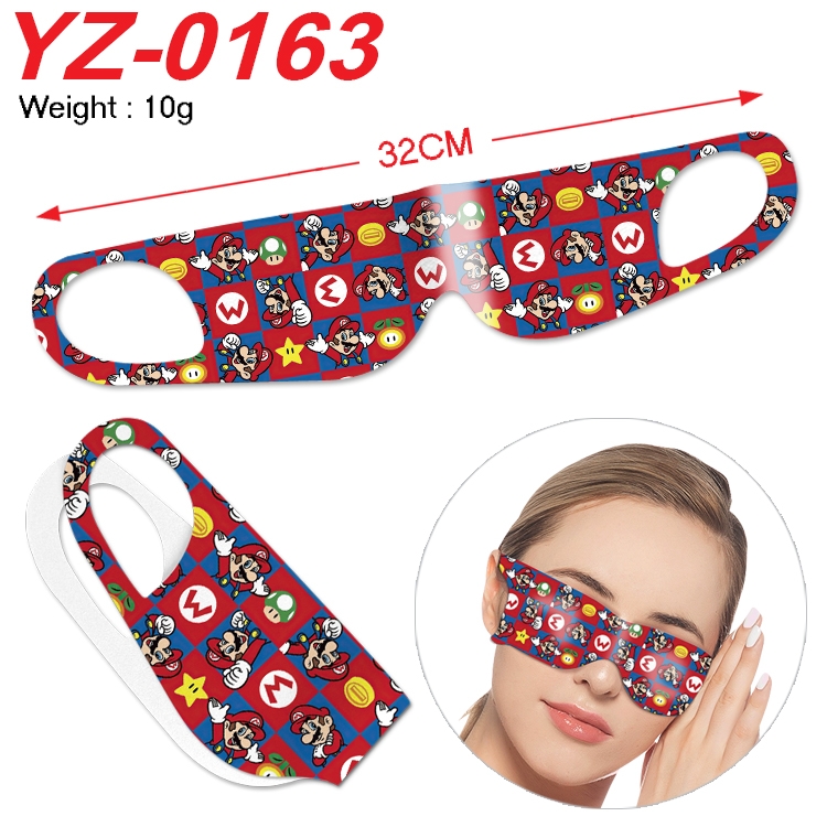 Super Mario Anime digital printed eye mask eye patch 32cm price for 5 pcs