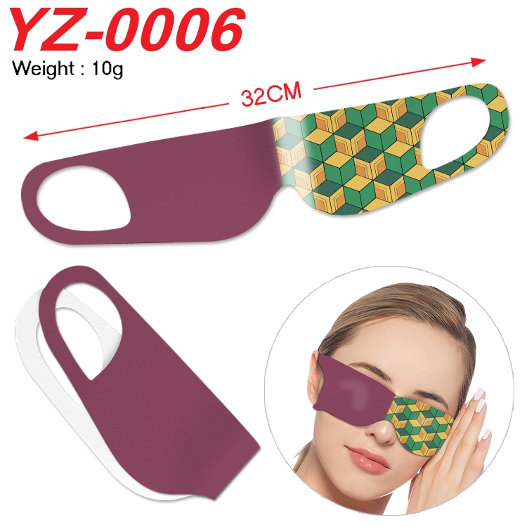 Demon Slayer Kimets Anime digital printed eye mask eye patch 32cm price for 5 pcs