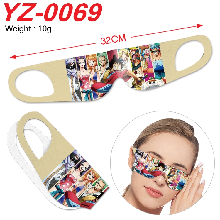 One Piece Anime digital printed eye mask eye patch 32cm price for 5 pcs