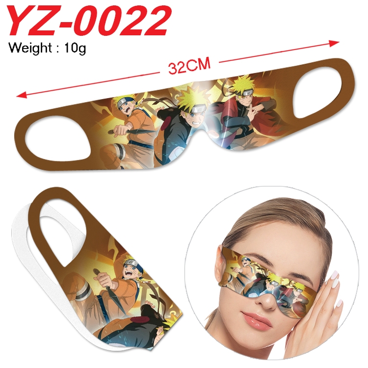 Naruto Anime digital printed eye mask eye patch 32cm price for 5 pcs