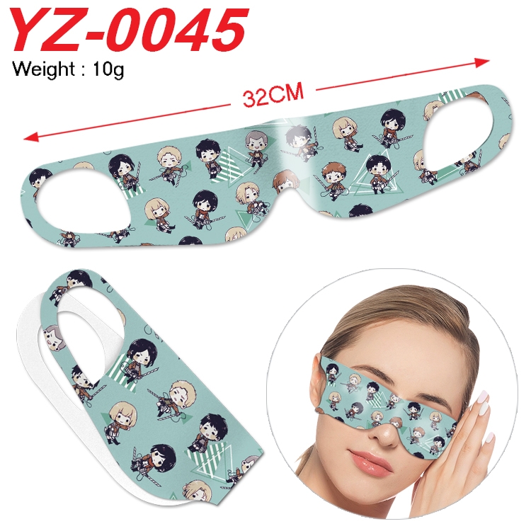 Shingeki no Kyojin Anime digital printed eye mask eye patch 32cm price for 5 pcs