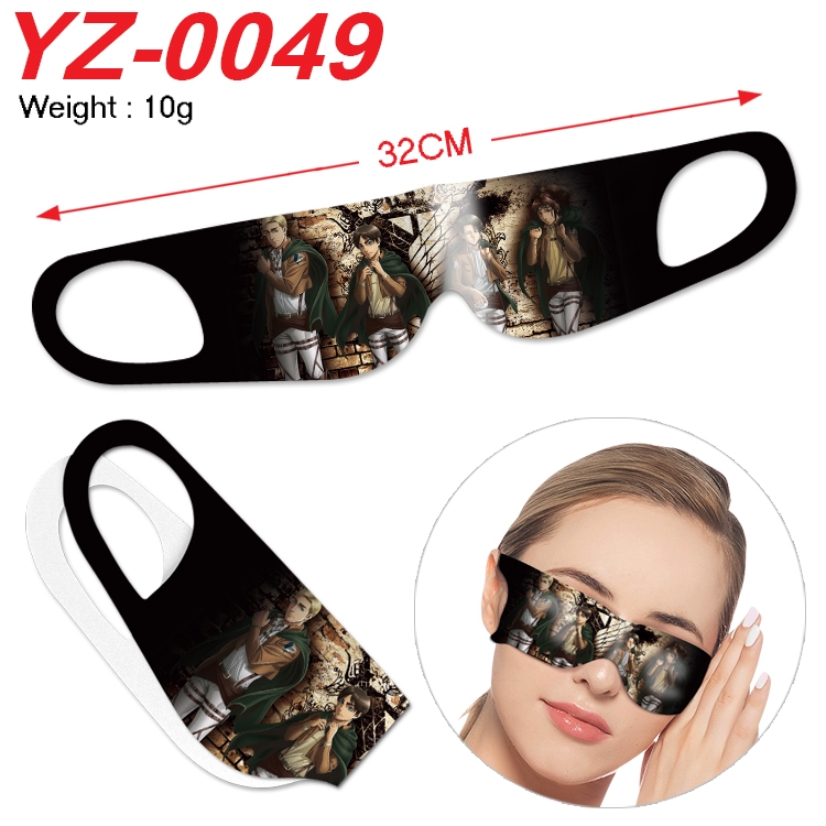 Shingeki no Kyojin Anime digital printed eye mask eye patch 32cm price for 5 pcs